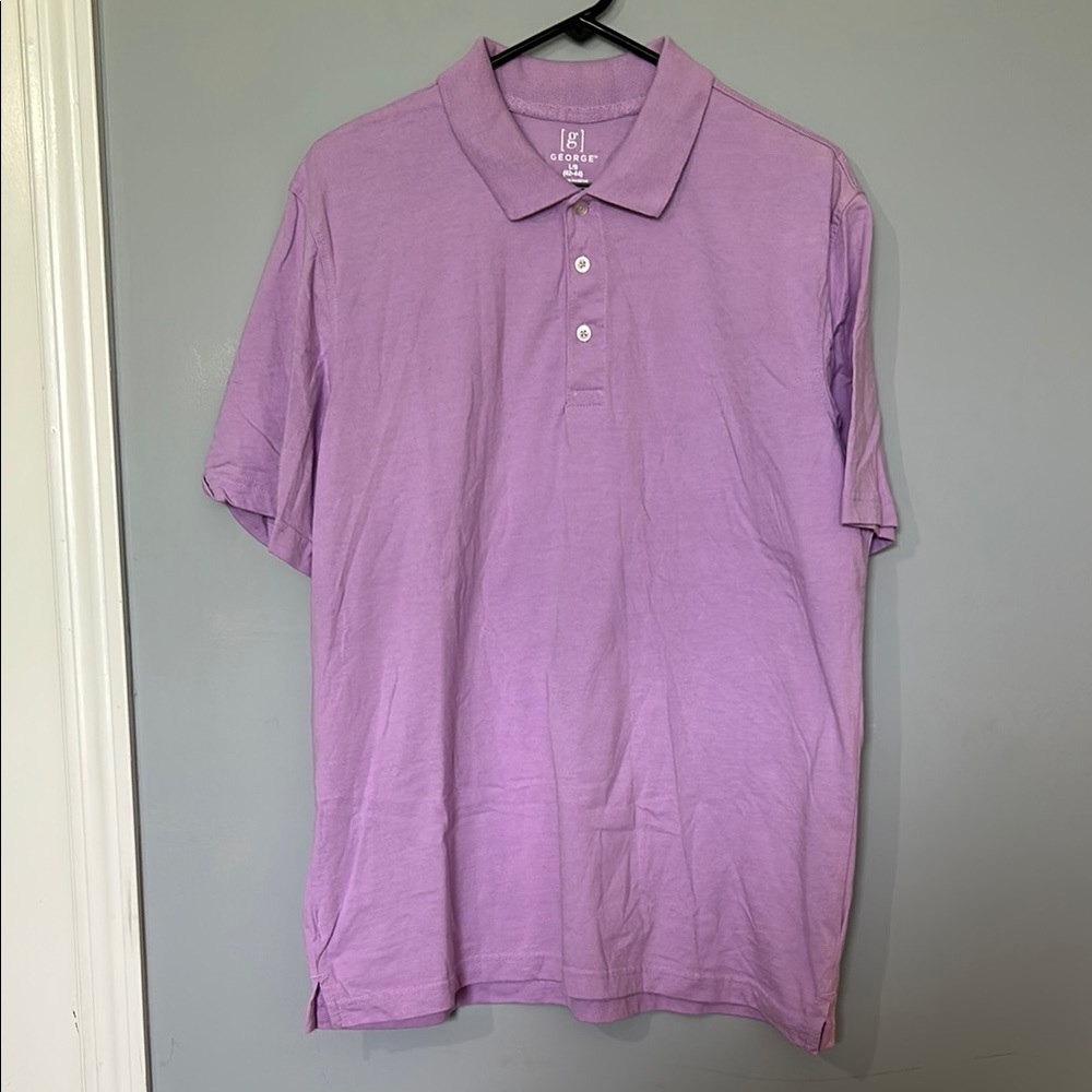 George Men's Polo Shirt in Light Purple size L